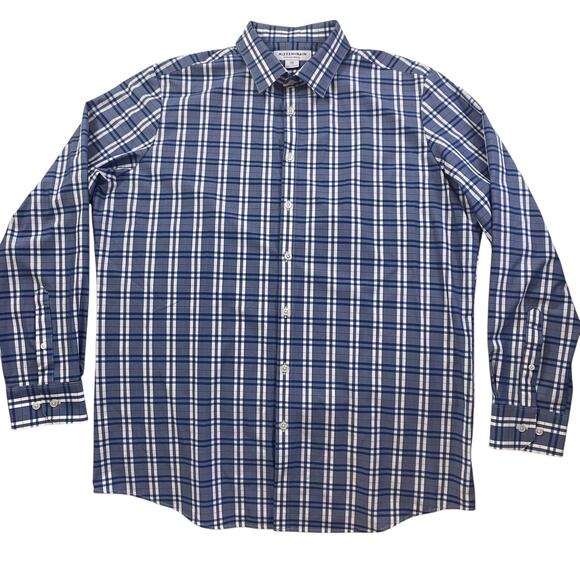 Mizzen Main Shirt Men's XXL Trim Fit Performance Stretch Plaid Leeward - Picture 1 of 3